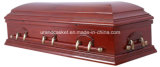 Cherry Finish Solid Wood American Casket