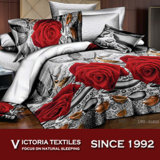 3D Bedding Comforter Set with Two Pillowcases Full Bed Set Flower Print