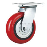 Heavy Duty Red PU Korean Swivel Caster Wheel