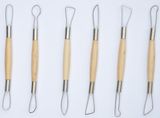 Double-Ended Ribbon Sculpting Tool Set, Head Metal Is Half Circle