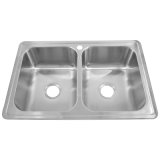 Stainless Steel Double Sinks, Topmount Kitchen Sink (D72)