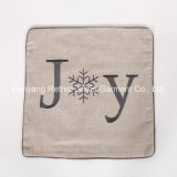 Snowflake Joy Embroidery Linen Decorative Cushion Cover