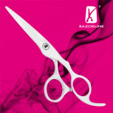 Professional hair scissor white teflon coating SUS440C Stainless steel