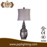 Silver Most Popular Morden Table Lighting with Fabric Shade