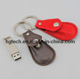 Leather USB Flash Disk with Keyring