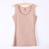 Summer Ice Silk Seamless Elastane Thin Slim Vest Skin Colour