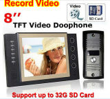 Color Video Door Phone 8 Inch TFT LCD Monitor Record Video Doorphone Take Picture Intercom System