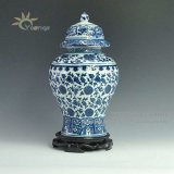 Chinese Antique Blue& White Ceramic Porcelain Vases Ginger Jar Temple Jar with Different Models Can Support Mix Order