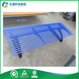 Commercial Outdoor Furniture Blue Color Steel Tube Bench Seating with Cast Alum Bench Legs (FY-160X)