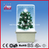 Square Box with Glitter Christmas Tree Decoration