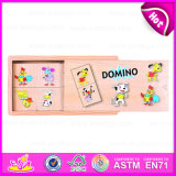 2015 Promotional Kids Traveler Domino, Wooden Domino Set Game Toy for Children, Professional Domino Game Set in Wooden Box W15A015