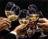 100% Handpainted Drinking Together Oil Painting