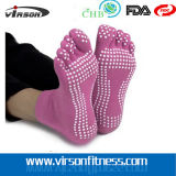 Non-Slip Soft Sole Rubberized Grip Yoga Ankle Socks