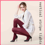 Fashion Sexy Vertical Stripe Jacquard Tights Pantyhose in Socks Stockings for Women (SR-1516)