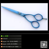Blue Titanium Coated Hair Scissors (L-60B)