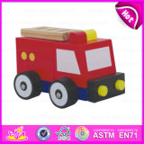 2015 Cartoon Fire Fighting Truck Toy Set, Wooden Toy Fire Fighting Toy, Red Fire Engine Toy Wooden Fire Fighting Truck Toy W04A096