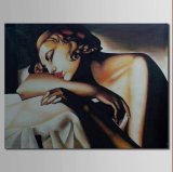Classical Art Nude Woman Sleeping Oil Painting on Canvas Painting for Sale