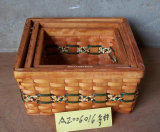 Natural Wooden Splint Basket (A2006016)