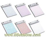 Mixed Self Adhesive Pearl Imitation Craft Card Making Scrapbooking 5mm, Sold Per Packet of 12x100 Pieces (B09793)