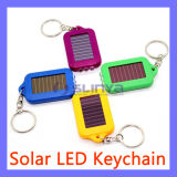 Key Ring Metal Chain Hook 3 LED Emergency Clip Solar Flashlight Light
