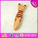 2015 New Design Kids Massage Stick Toy, Cheap Soft Plush Cartoon Massage Stick Toy, Mini Children Wooden Massage Stick Toy W02A090