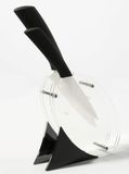 Black 2-Piece Meat Ceramic Knife with Block