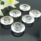 Hot Sale Gold Edge Round Crystal Acrylic Buttons (a037)