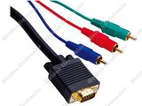 VGA to 3RCA Cable for PC Laptop TV HDTV, Od=7.3mm