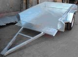 Box Trailer with Mesh Ramp Tipping Box Trailer