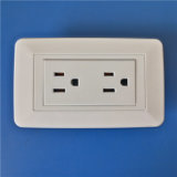 15A 110V ABS Material White Color Wall Socket (W-067)