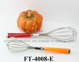 Stainless Steel Color Handle Egg Whisk (FT-4008-E)