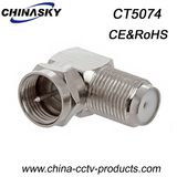 F Female to F Male Right Angle Type Connector (CT5074Z)