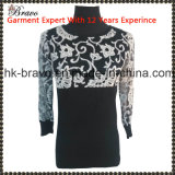 2015 Fashion Ladies' Round Neck Long Sleeve Viscose Nylon Knitted Pullover Sweater (299)