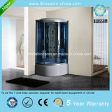 Luxury Blue Glass Foot Massage Steam Complete Shower Room (BLS-9818)