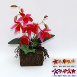 Artificial Potted Flower, Imitative Silk Orchid