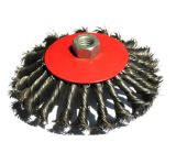 Knotted Twist Wire Plate Wire Cup Brush with Thread (JL-PTWBT)