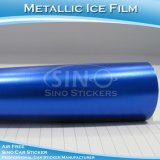 High Polymer PVC Material Blue Matt Chrome Metallic Car Fim