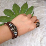 Fashion Handmade Wood Bead Leather Watch Bracelet Jewelry (HW21)