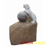 Natural Stone Dog Sculpture for Garden (XMJ-DO02)