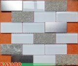 Fancy Metal and Stone and Glass Mixed Mosaic Tile Wall Decoration (KSL135142)