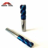 Blue Nano Coated HRC65 Flat End Metal Milling Tools