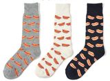 Men's Cotton Crew Stockings Socks with Pizza Pattern (MA023)