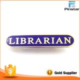 Traditional Rectangle Shape Enamel School Librarian Badges