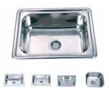 Above Counter Stainless Steel Sink with Single Bowl