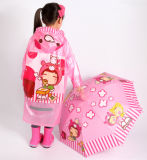 Pink Cute Girl Reflective PVC Raincoat
