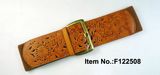 Brown Embossing Woven Belt