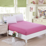 100% Cotton Textile Bedspread Solid Colour Fitted Sheet