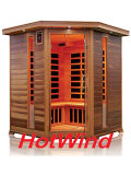 Low Emf Far Infrared Corner Sauna Room Sauna Cabin for 2 Person