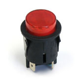 Round Lighted Push Button Switches with Waterproof Hat for Electric Appliances