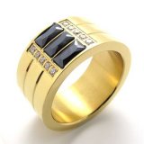 Fashion Jewelry Stainless Steel Gold Ring (YC-2138)